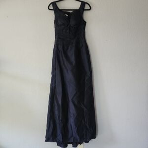 Teri Jon Midnight Blue Maxi Dress